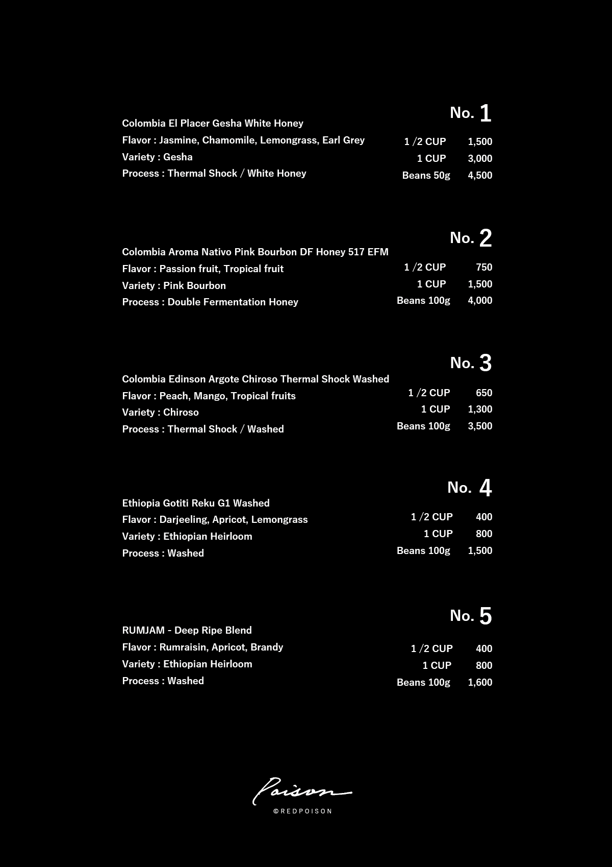 Yamanashi Coffee Festival - Menu2